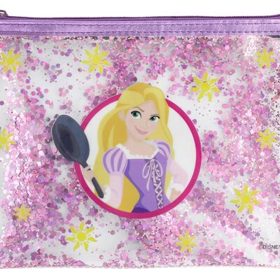 Disney Princess - Borsa da toilette/astuccio glitter Rapunzel