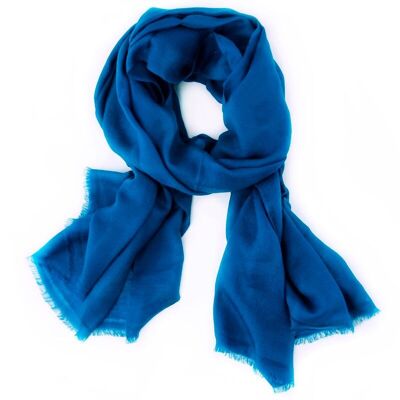 Cashmere scarf 100x200 cm ultrasoft & light, navy blue