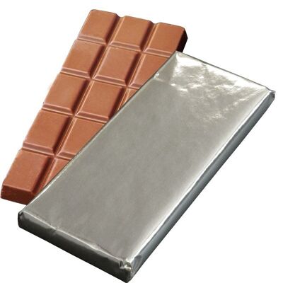 Barrette di cioccolato al latte da 50 g (solo foglio argentato)