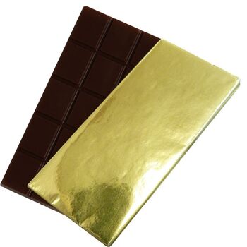 Barres de chocolat noir de 80 g (feuille d'or uniquement)