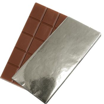 Barres de chocolat au lait 80 g (feuille d'argent uniquement)