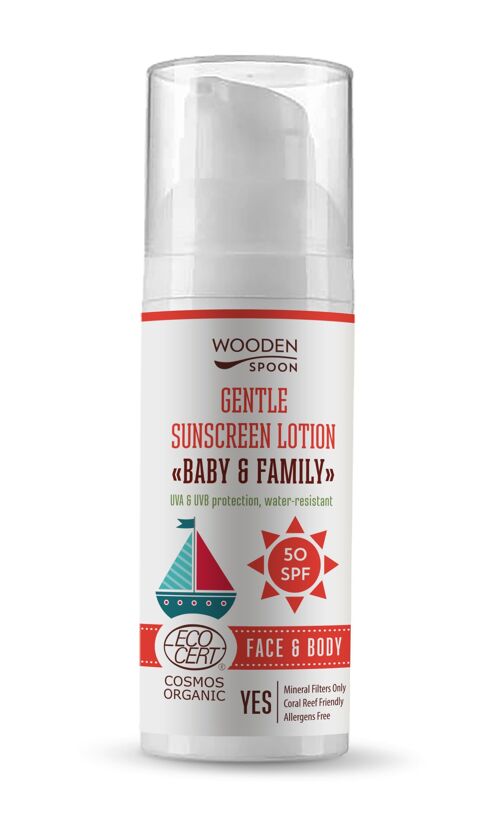 ORGANIC CERTIFIED SUNSCREEN LOTION ”BABY & FAMILY” SPF 50, 50ml