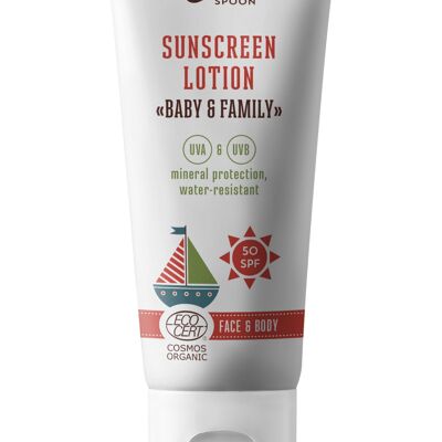 ORGANIC CERTIFIED SUNSCREEN LOTION ”BABY & FAMILY” SPF 50, 100ml