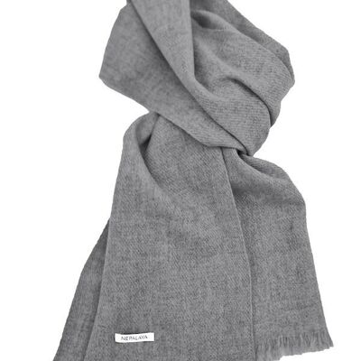 Cashmere men's scarf 30 x 165 cm grey