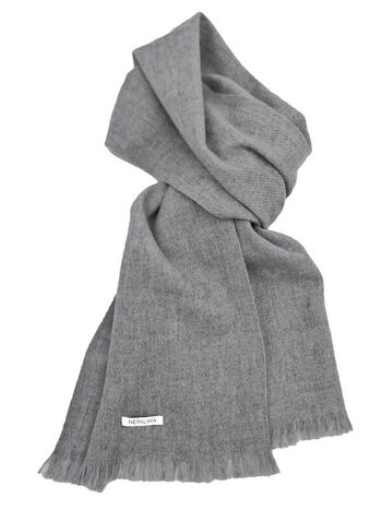 Echarpe homme cachemire 30x165 cm gris 1