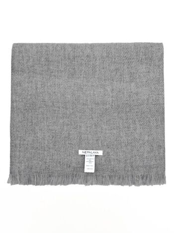 Echarpe homme cachemire 30x165 cm gris 2