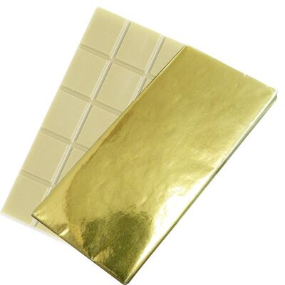 80g White Chocolate Bars (Gold Foil Only)