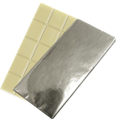 80g White Chocolate Bars (Silver Foil Only)