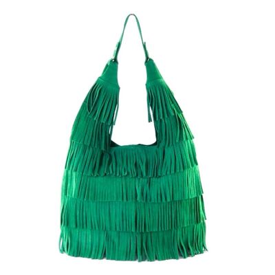 JZMK suede leather bag Annabelle - Green