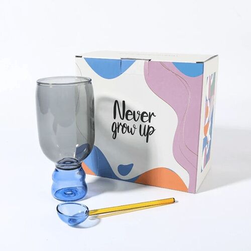 Cocktail Glass Mug & Spoon Gift Set