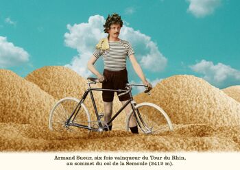 Carte postale - Armand Sueur, six fois vainqueur du Tour du Rhin, au sommet du Col de la Semoule (2412 m) 1