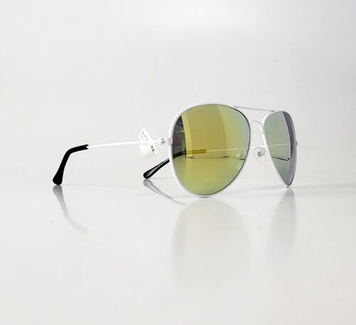 TopTen aviator sunglasses with yellow lenses SG130024WHITE