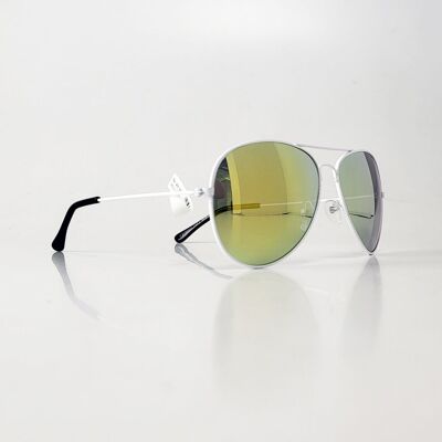 Gafas de sol de aviador TopTen con lentes amarillas SG130024WHITE