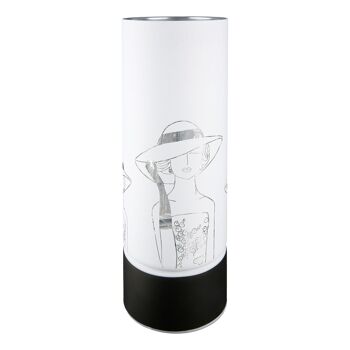 Lanterne (LED) cylindrique Dame avec chapeau H.20 cm 1