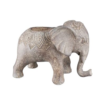 Tealight holder elephant Mweya H.10.5cm