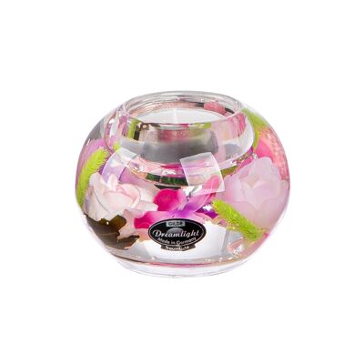 Bougeoir photophore Mercur Smart Pink Love H.6 cm