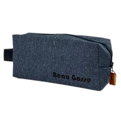 Nomadic pencil case S, "Beau gosse", navy vercors