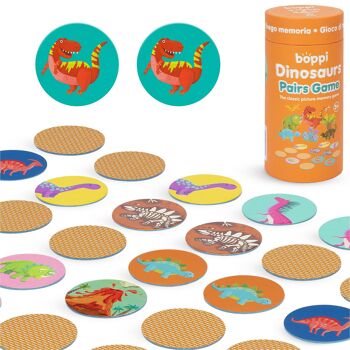 boppi - Jeu de mémoire par paires d'images pour enfants - (36 ensembles) Carton mixte de dinosaures, cour de ferme, nourriture, faune - Fabriqué à partir de carton recyclé 7