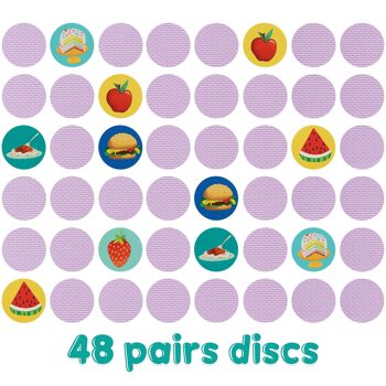 boppi - Jeu de mémoire par paires d'images pour enfants - (36 ensembles) Carton mixte de dinosaures, cour de ferme, nourriture, faune - Fabriqué à partir de carton recyclé 15