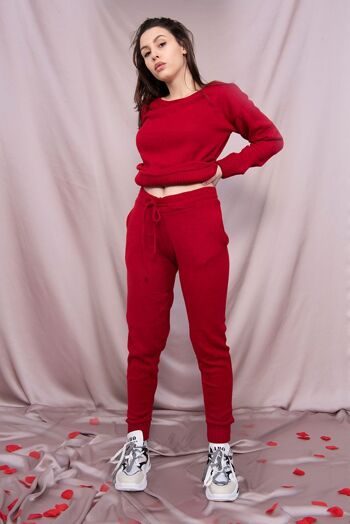 SET TRICOT ROUGE LOUNGE WEAR-TS20235 3