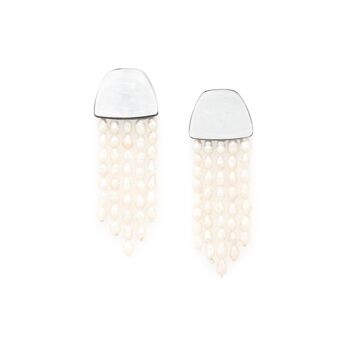 MOONLIGHT  boucles d'oreilles possoir 5 rangs de perles 1