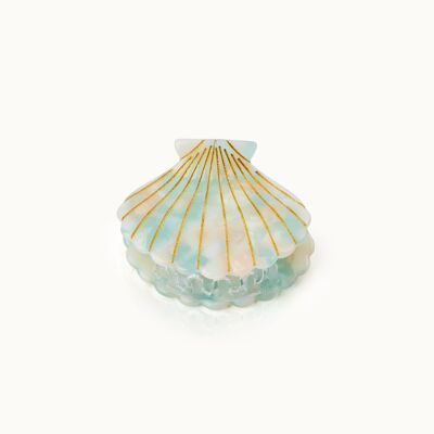 Shell hair clip turquoise