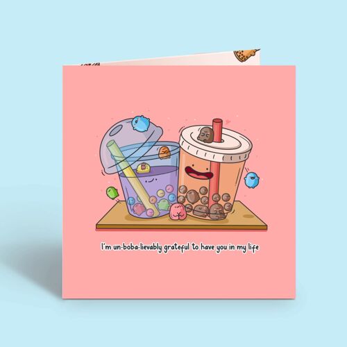 Bubble Tea Card | Appreciation Card | Greeting Card