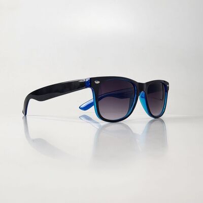 Schwarz/blaue TopTen Wayfarer-Sonnenbrille SG14035WFBLUE