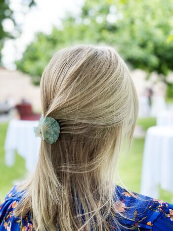 Barrette coquillage perle 3