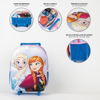 SAC À DOS POUR ENFANTS FROZEN 3D TROLLEY - 2100005118 4