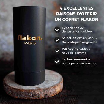 GRANDS ROUGES DE FRANCE - COFFRET ŒNOLOGIE FLAKON - 4 FLACONS DE VINS DE 10CL 10
