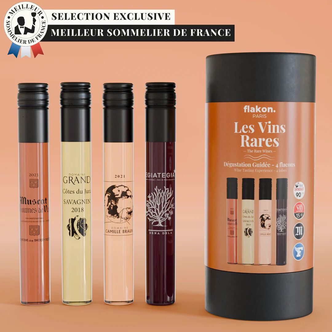 Seltene Weine – Flakon Weinkollektion – 4 x 10cl Flaschen Wein