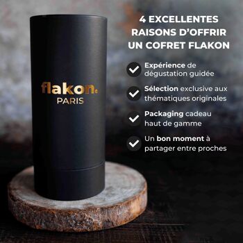 GRANDS WHISKIES DE FRANCE - COFFRET SPIRITUEUX FLAKON - 4 FLACONS DE WHISKIES DE 5CL 10