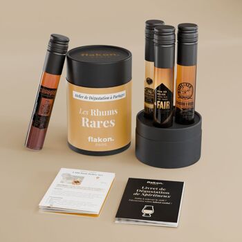 RHUMS RARES - COFFRET SPIRITUEUX FLAKON - 4 FLACONS DE RHUMS DE 5CL 2