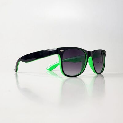 Schwarz/grüne TopTen Wayfarer-Sonnenbrille SG14035WFGREEN