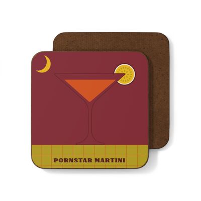 Posavasos de cóctel Martini de estrella porno