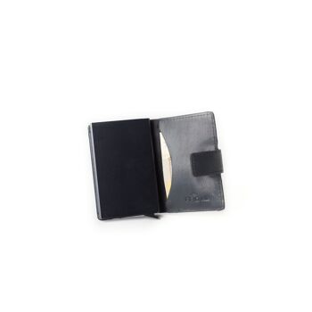 Figuretta Protège-Cartes Compact Cuir Noir 2