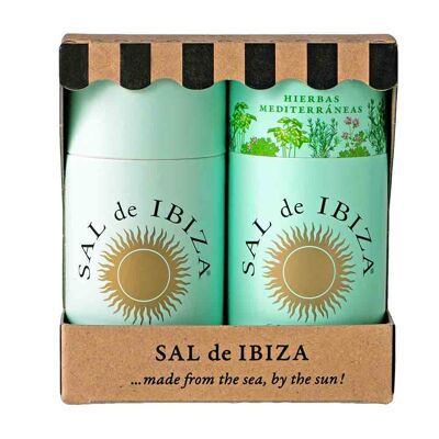 GESCHENKPACKUNG AUS REINEM GRANIT & KRÄUTER (Ibiza-Salz)