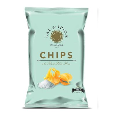 CHIPS DE POMMES DE TERRE AU SEL D'IBIZA. Sel d'Ibiza 125gr