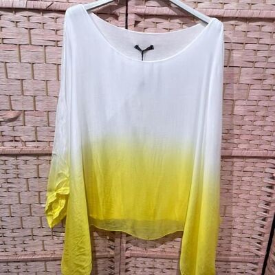 Beautiful Italian Silk Blouse for Women with Colorful Design