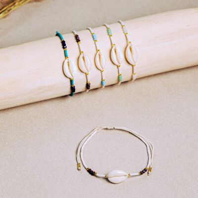 Glass crystal cowrie bracelets B172