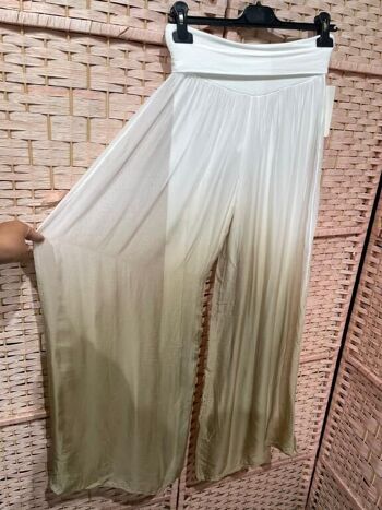 Jupe pantalon longue en soie pour femme avec un design coloré. B2B 8