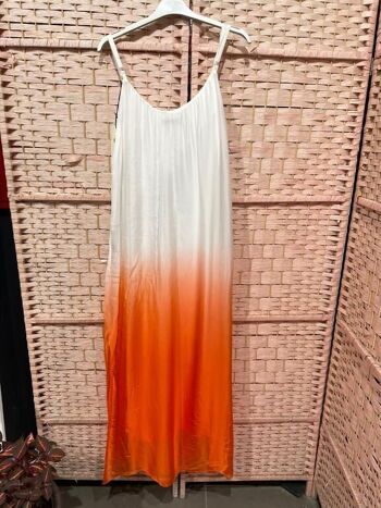 Robe longue en soie italienne pour femme au design coloré 5