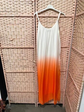 Robe longue en soie italienne pour femme au design coloré 6