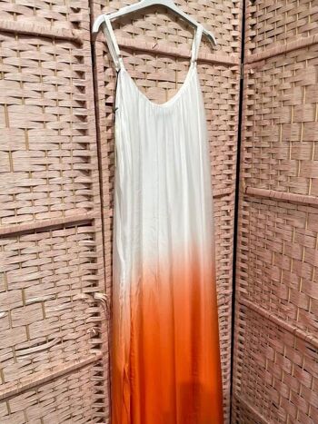 Robe longue en soie italienne pour femme au design coloré 7