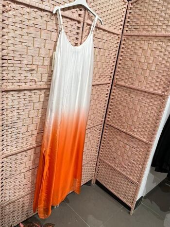 Robe longue en soie italienne pour femme au design coloré 8