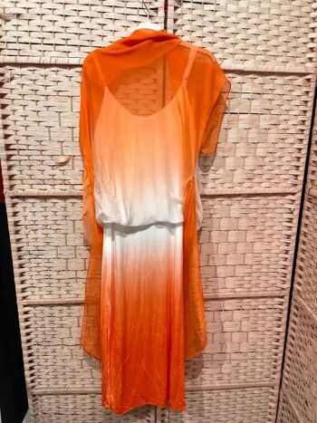 Robe longue en soie italienne pour femme au design coloré 9