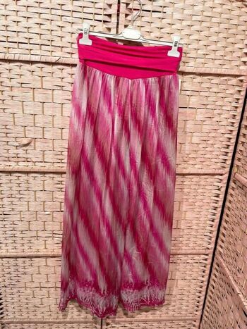 Pantalon en soie extensible pour femme avec design de lignes B2B 20