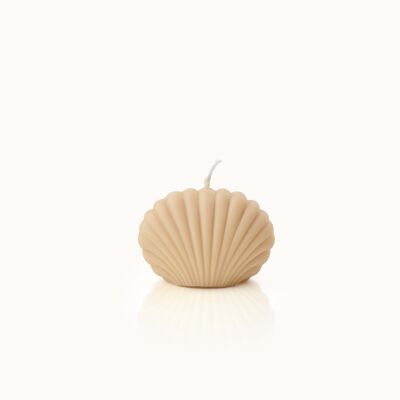 Shell-shaped candle, small mocha