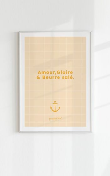 Affiche A3 Amour, gloire et beurre salé